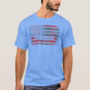 Clan Drummond van Fingask Schotse tartan US vlag S T-shirt