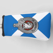 Clan Dunbar Crest & Tartan op Saltire Golfheadcover (Voorkant)