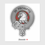 Clan Dunbar Crest & Tartan Sticker (Vel)