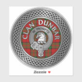 Clan Dunbar Crest & Tartan Sticker (Vel)