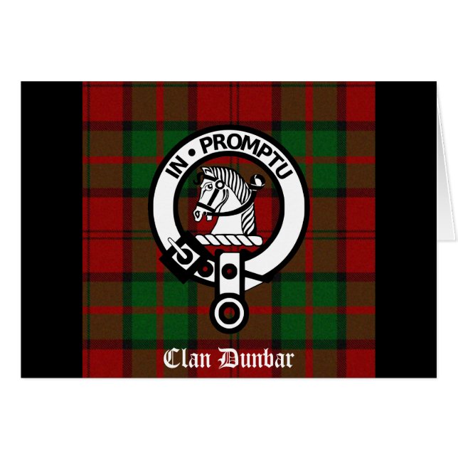 Clan Dunbar Tartan & Crest Badge (Devant horizontal)