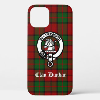 Clan Dunbar Tartan & Crest Badge iPhone 12 Hoesje
