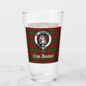 Clan Dunbar Tartan & Crest Badge Glas (Achterkant)