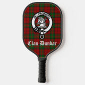 Clan Dunbar Tartan & Crest Badge Pickleball Paddle (Achterkant)