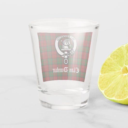 Clan Dunbar Tartan & Crest Badge Shot Glas (Achterkant)