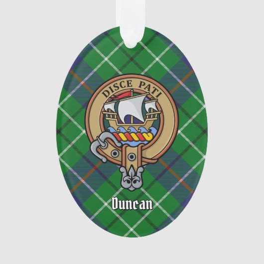 Clan Duncan Crest over Tartan (devant)