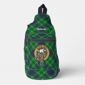Clan Duncan Crest over Tartan Sling Bag (Voorkant)