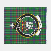 Clan Duncan Tartan Pset Fleece Deken (Voorkant (Horizontaal))