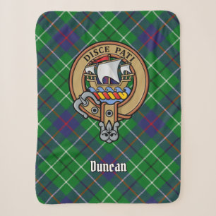 Clan Duncan Wapen over Tartan Sherpa Deken