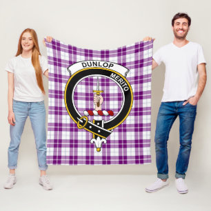 Clan Dunlop Stof Tartan Schotsgeruit Fleece Deken