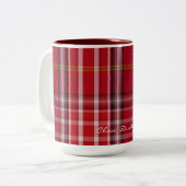 Clan écossais Dudley Tartan Designer Mugs (Devant gauche)