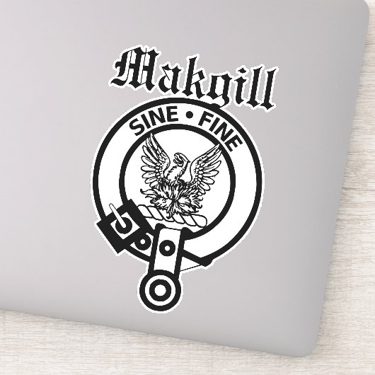 Clan écossais Makgill Crest Badge Grand Sticker (Détail)