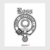 Clan écossais Ross Crest Badge Grand Sticker (Feuille)