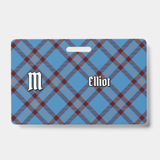 Clan Elliot Ancien Badge Tartan (Front)