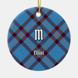 Clan Elliot Ancien Tartan Ornement en céramique