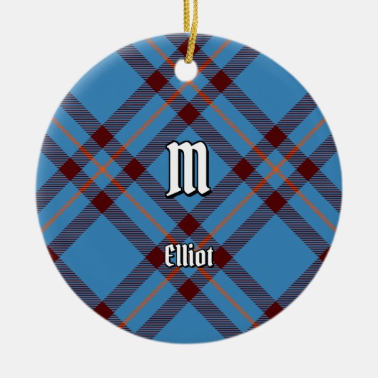 Clan Elliot Ancient Tartan Keramisch Ornament (Voorkant)
