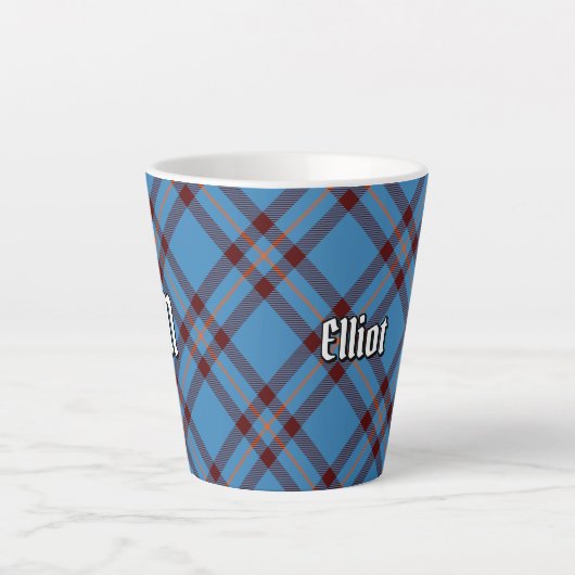 Clan Elliot Ancient Tartan Latte Mok (Voorkant)
