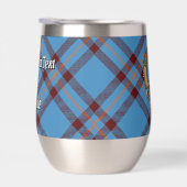 Clan Elliot Crest over het oude Tartan (Rechts)