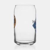Clan Elliot Crest over het oude Tartan Blikvorm Glas (Links)