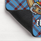 Clan Elliot Crest over het oude Tartan Muismat (Hoek)