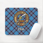Clan Elliot Crest over het oude Tartan Muismat (Met muis)
