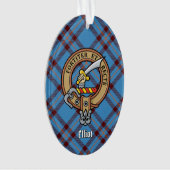Clan Elliot Crest over het oude Tartan Ornament (voorkant)