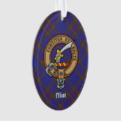Clan Elliot Crest sur l'ornement Tartan moderne (devant)
