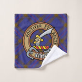 Clan Elliot Crest sur Tartan moderne (Gant de toilette)