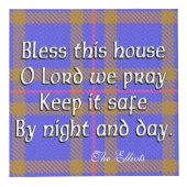 Clan Elliot Elliott Tartan House Blessing Kubus (Voorkant)