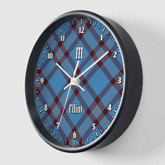 Clan Elliot Grande Horloge Tartan Ancien (Angle)