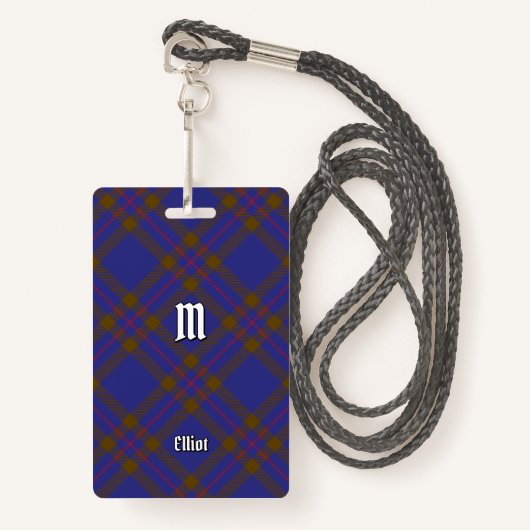 Clan Elliot Modern Tartan Badge (Voorkant met draagriem)