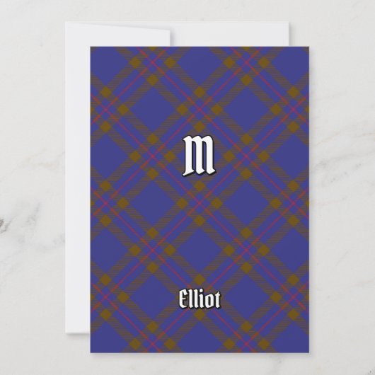 Clan Elliot Modern Tartan Invitation (Devant)