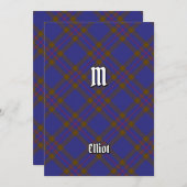 Clan Elliot Modern Tartan Invitation (Devant / Derrière)