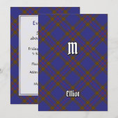 Clan Elliot Modern Tartan Uitnodiging (Voorkant / Achterkant)