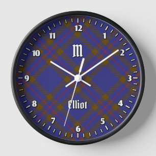 Clan Elliot moderne Tartan grote klok