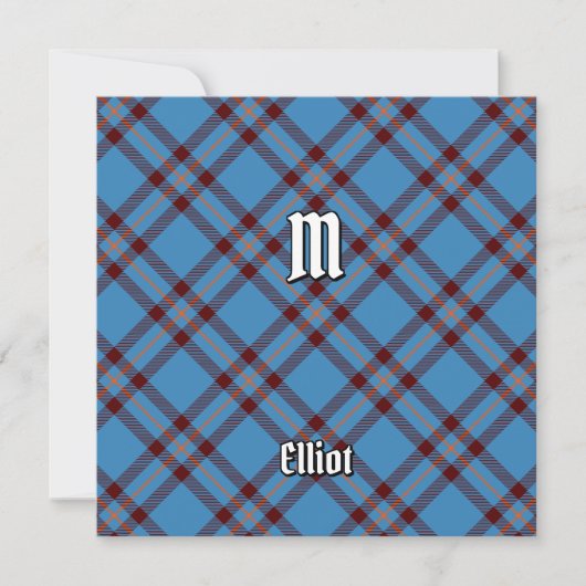Clan Elliot Oude Tartan Kaart (Voorkant)