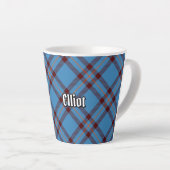 Clan Elliot Tartan Latte Mug (Angle droit)