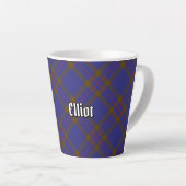 Clan Elliot Tartan Latte Mug (Angle droit)