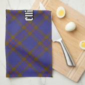 Clan Elliot Tartan moderne Serviette de cuisine (Quart Plié)
