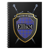 Clan Elliot Tartan Shield & Swords
