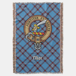 Clan Elliot Wapen over Oude Tartan Deken