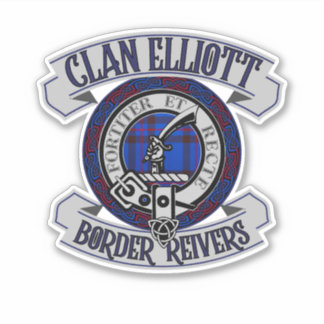 Clan Elliott Badge, Border Reivers, Schotland Sticker