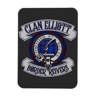 Clan Elliott Badge, Border Reivers, Scotland Tape Magneet