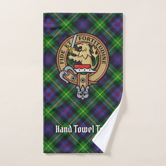 Clan Farquharson Crest over Tartan Bad Handdoek (Handdoek)