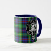 Clan Farquharson Crest & Tartan Mug (Devant droit)