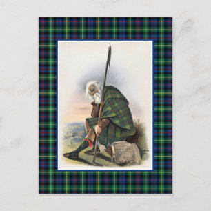 Clan Farquharson  Illustratie Tartan Lijst Briefkaart