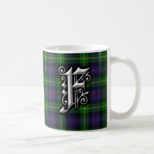 Clan Farquharson Letter F Monogram Tartan Koffiemok