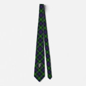 Clan Farquharson Letter F Monogram Tartan Stropdas (Voorkant)