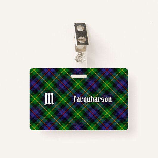 Clan Farquharson Tartan Badge (Voorkant met clip)