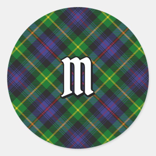 Clan Farquharson Tartan Classic Round Sticker (Devant)